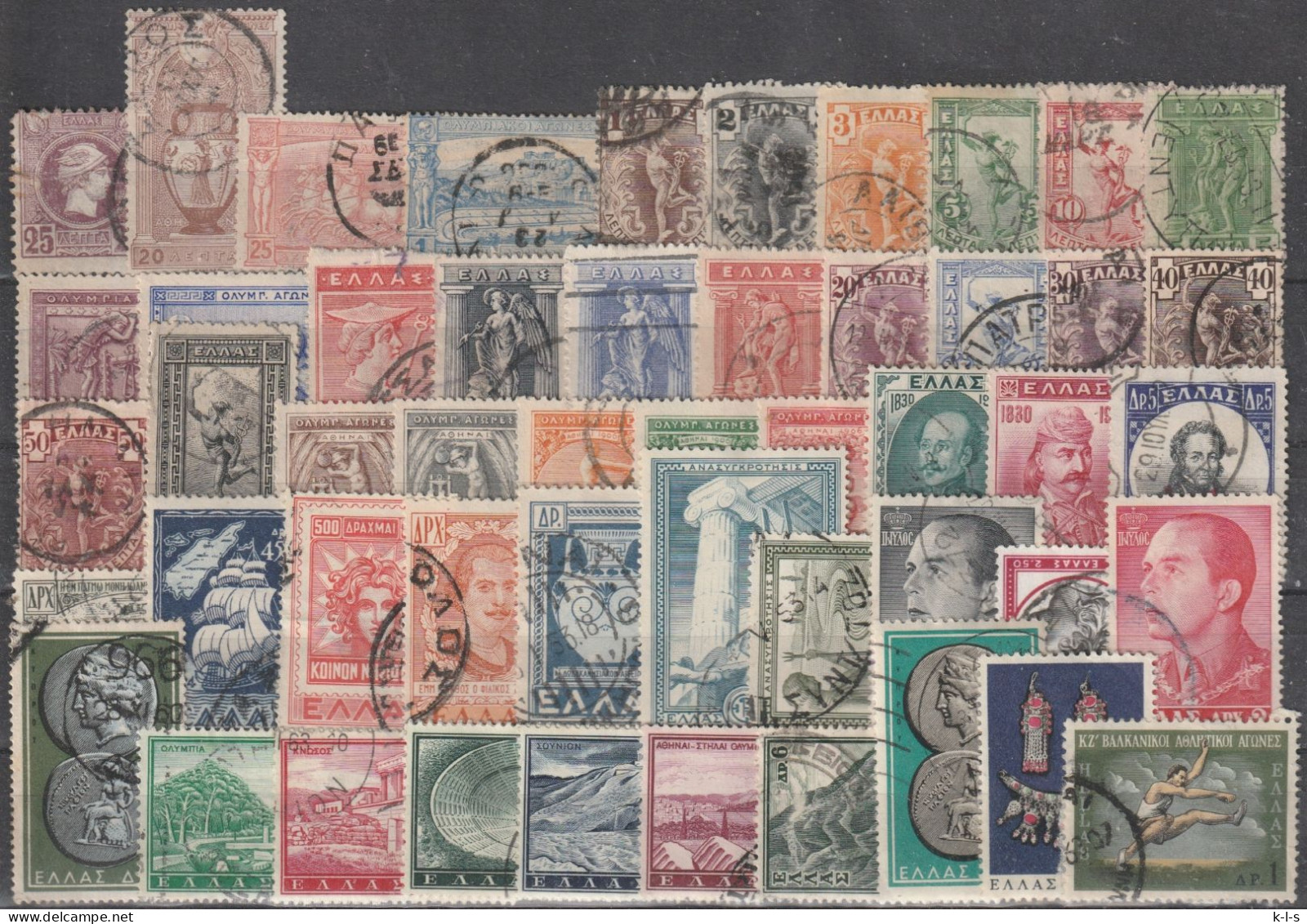 Griechenland: Posten Mit 50 Div. Versch. Werten.  Gestpl./used - Lots & Kiloware (mixtures) - Max. 999 Stamps