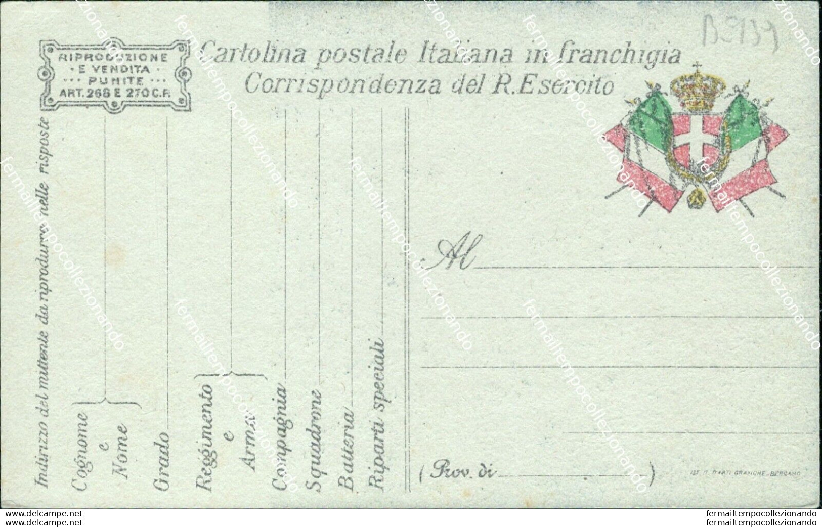 Be139 Cartolina Franchigia Prestito Nazionale Nuova - Franchigia