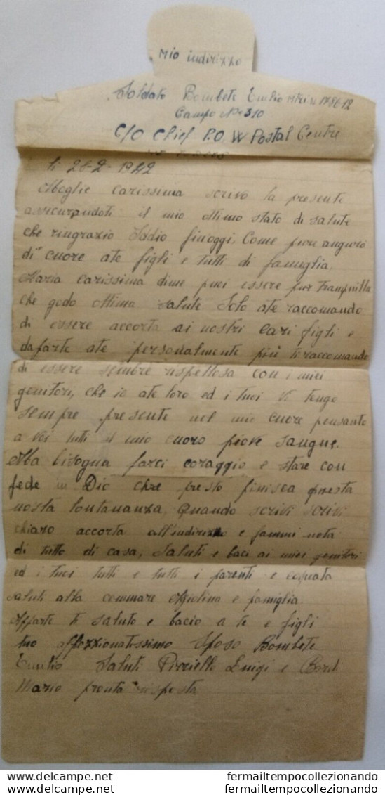 Bo164 Franchigia Militare Prigioniero Di Guerra In Egitto Per Apice Benevento - Portofreiheit