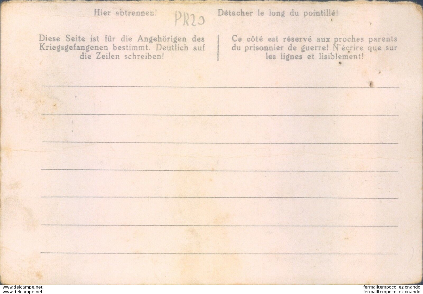 Pr20 -vatolla Cilento Prigioniero Di Guerra In Germania - Franchise