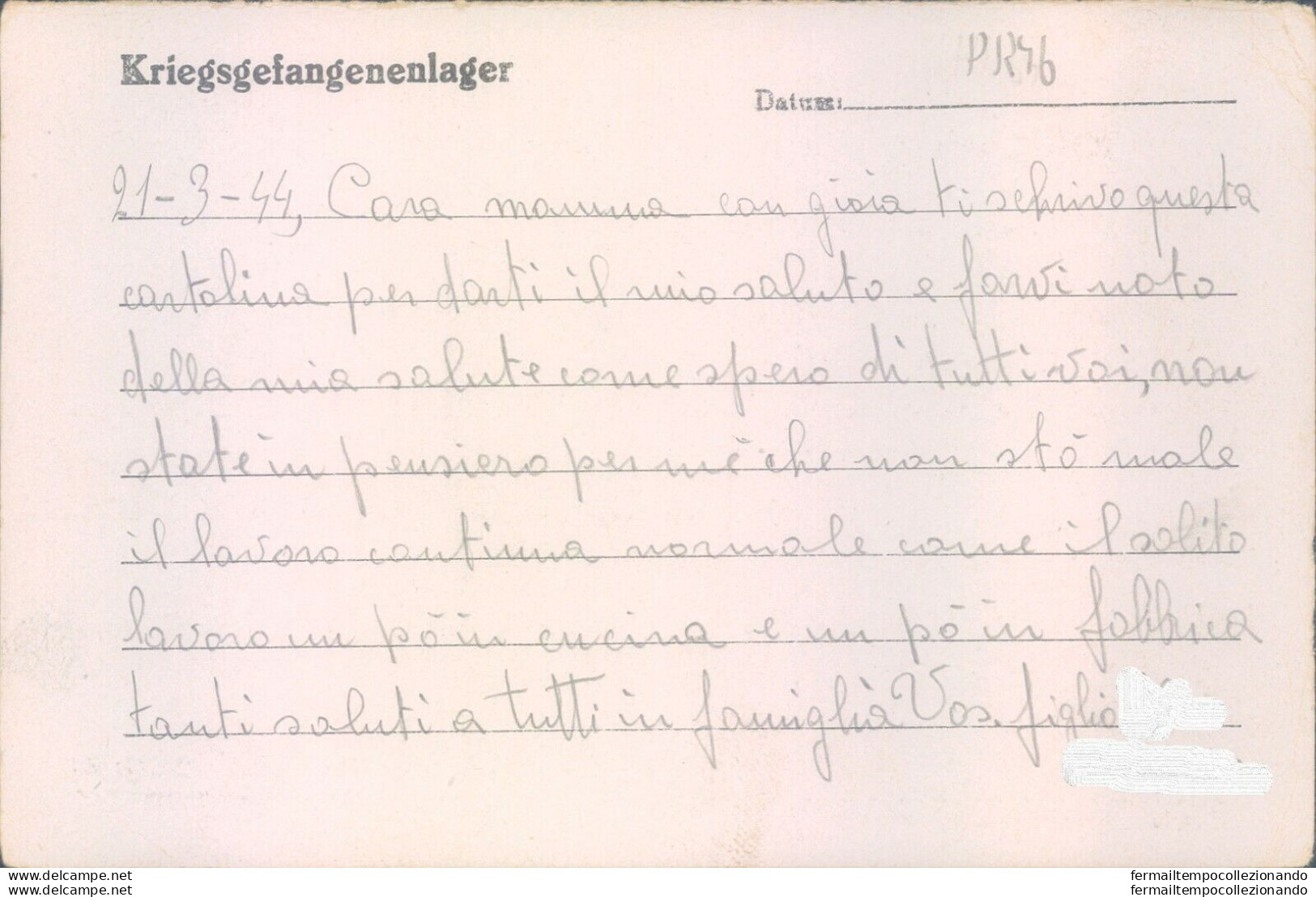 Pr46-maggisano  Prigioniero Di Guerra In Germania  Scrive Alla Sua Famiglia 1944 - Franchise