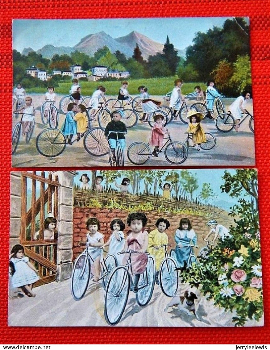 FANTAISIES - FANTASIE - BEBES - BABY'S -  6 CARTES  :  " Bébés Cyclistes " - Babies