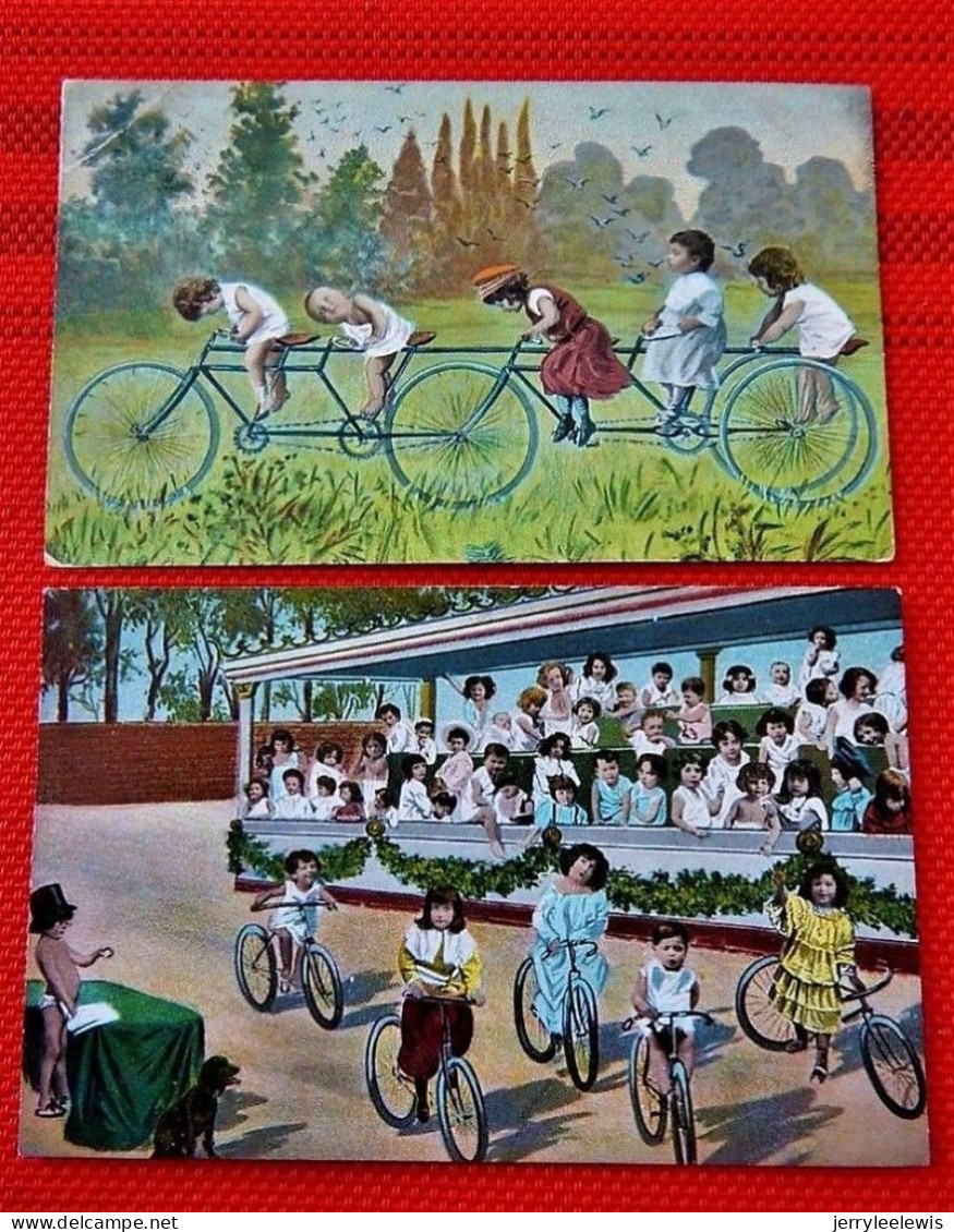 FANTAISIES - FANTASIE - BEBES - BABY'S -  6 CARTES  :  " Bébés Cyclistes " - Babies