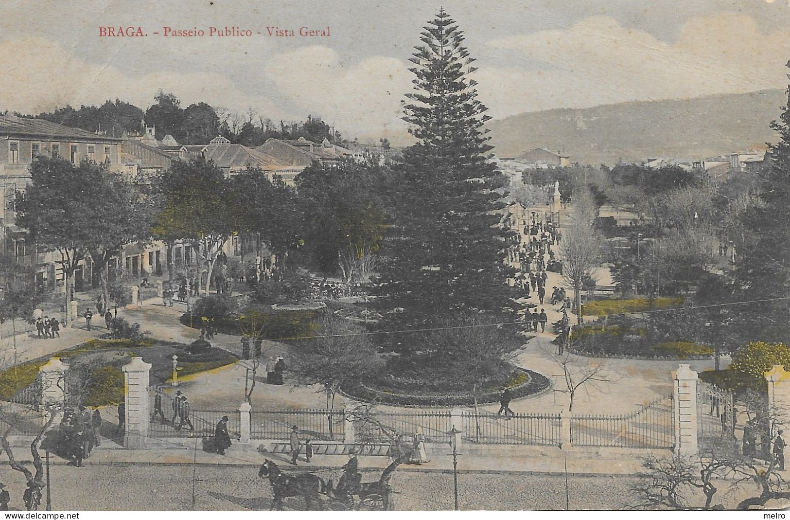 Portugal - Braga - Passeio Público -Vista Geral - (Circulado Em 7-11-1905) - Edição Manuel Carneiro & Irmão-Braga - Braga