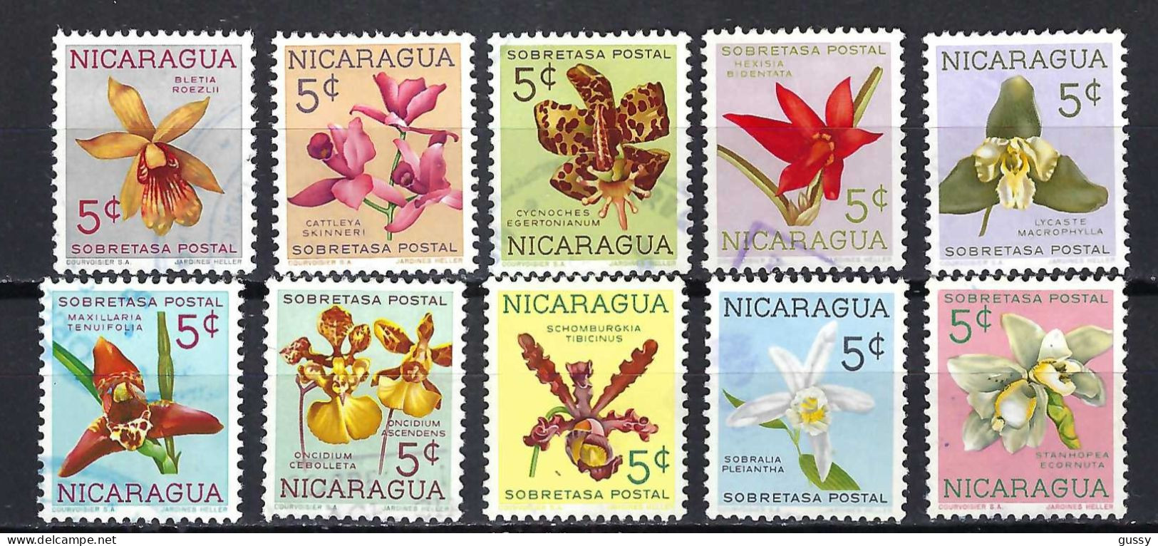 NICARAGUA Ca.1953: Lot De "ORCHIDEES" Neufs (*) - Orchids