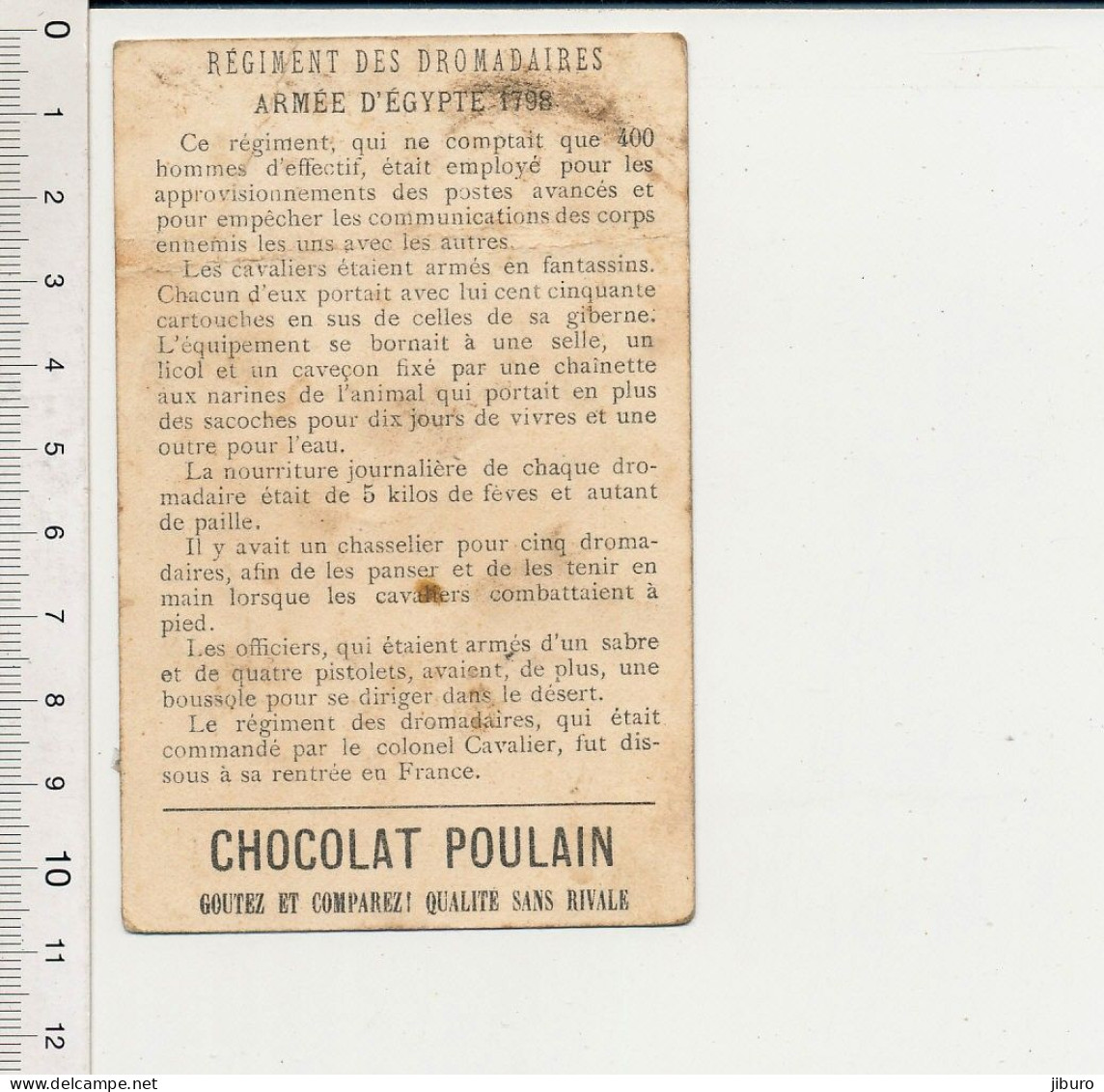 Image Chromo Ancienne Chocolat Poulain Régiments Des Dromadaires Armée Napoléonienne Egypte Lithographie Sicard - Poulain