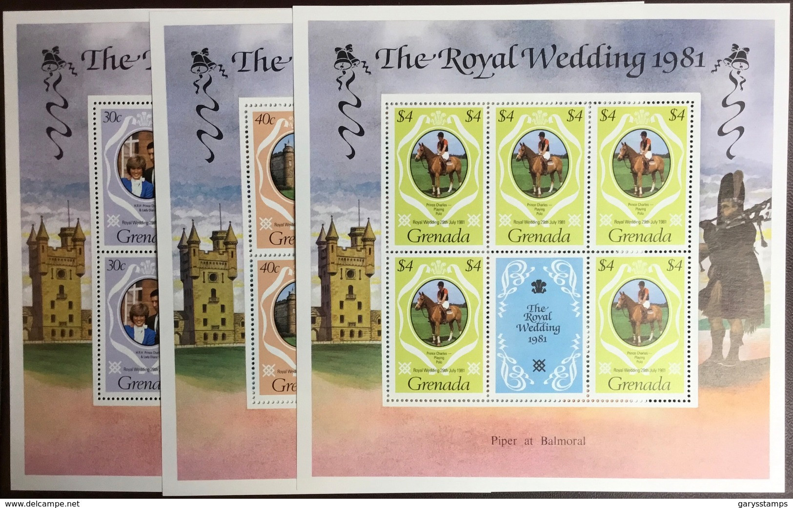 Grenada 1981 Royal Wedding Sheetlet Set MNH - Grenade (1974-...)