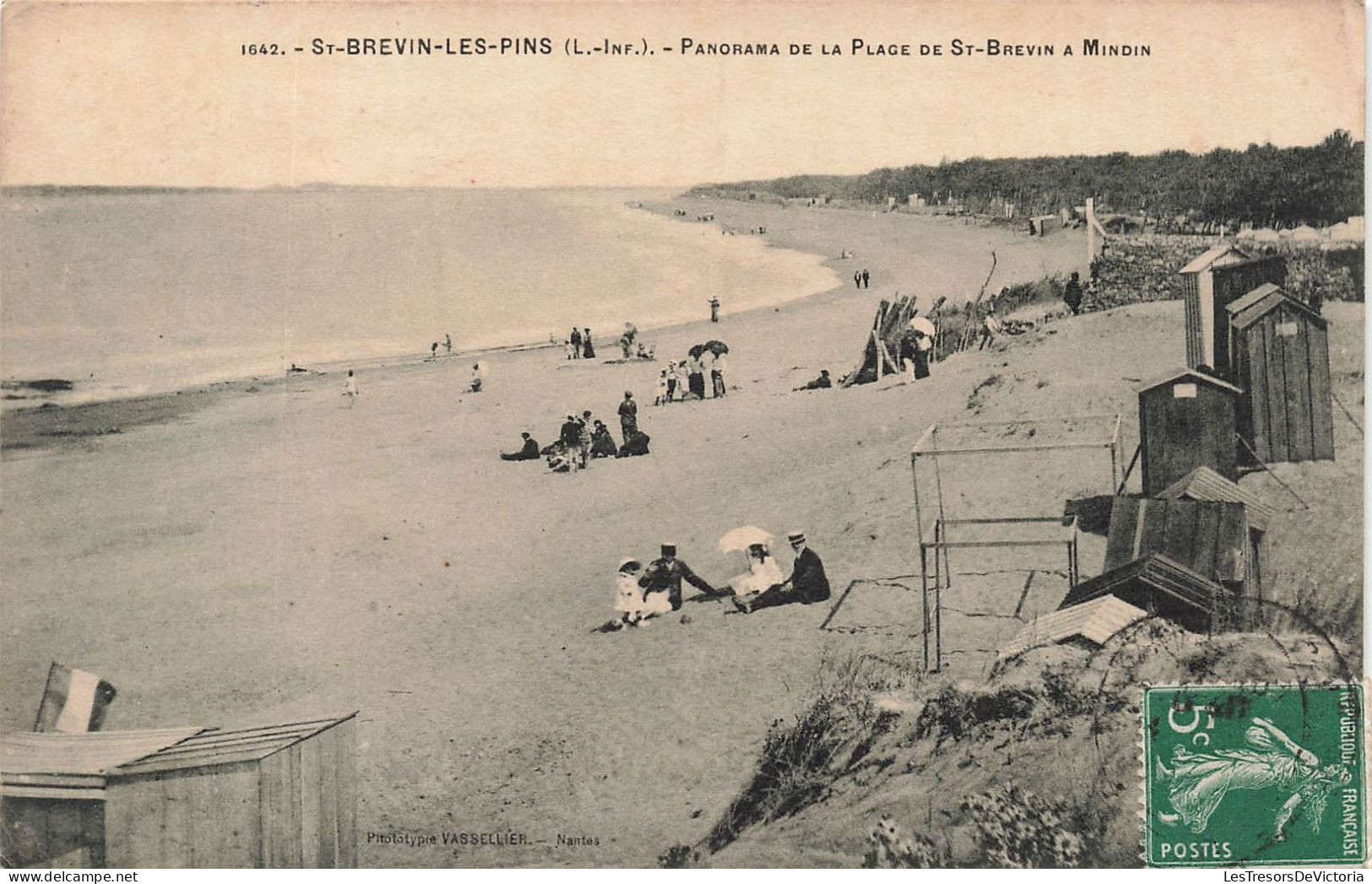 FRANCE - Saint Brevin Les Pins - Panorama De La Plage De Saint Brevin à Mindin - Carte Postale Ancienne - Saint-Brevin-les-Pins