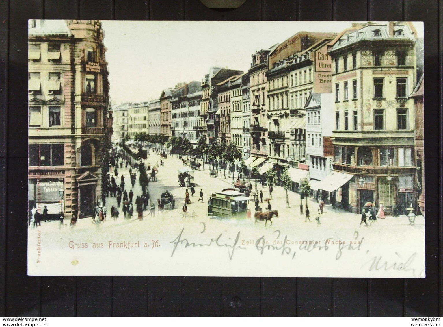 DR: AK "Gruss Aus Frankfurt A. M." Mit Zeil Von Der Constabler Wache Aus Vom 17.2.1900 Mit 5 Pfg FM Wertziffer Knr.: 46 - Greetings From...