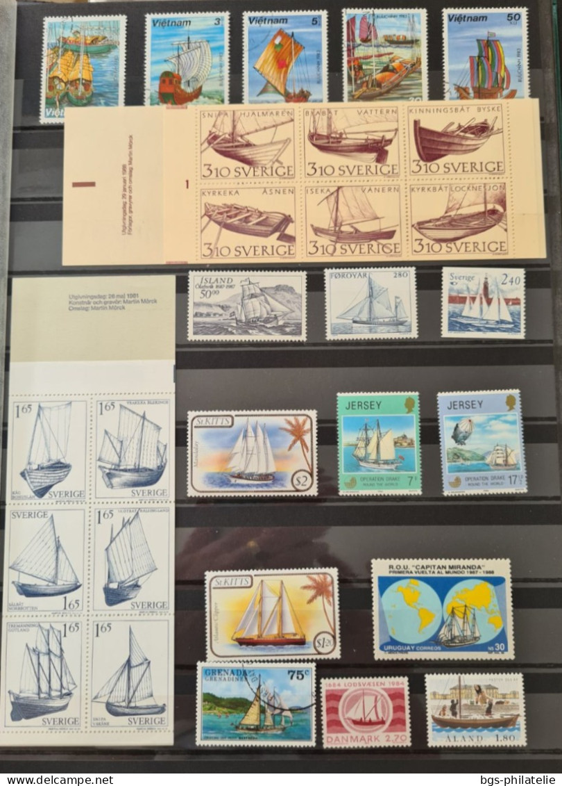 Collection De Timbres Sur Le Thème Des Bateaux. - Verzamelingen (zonder Album)