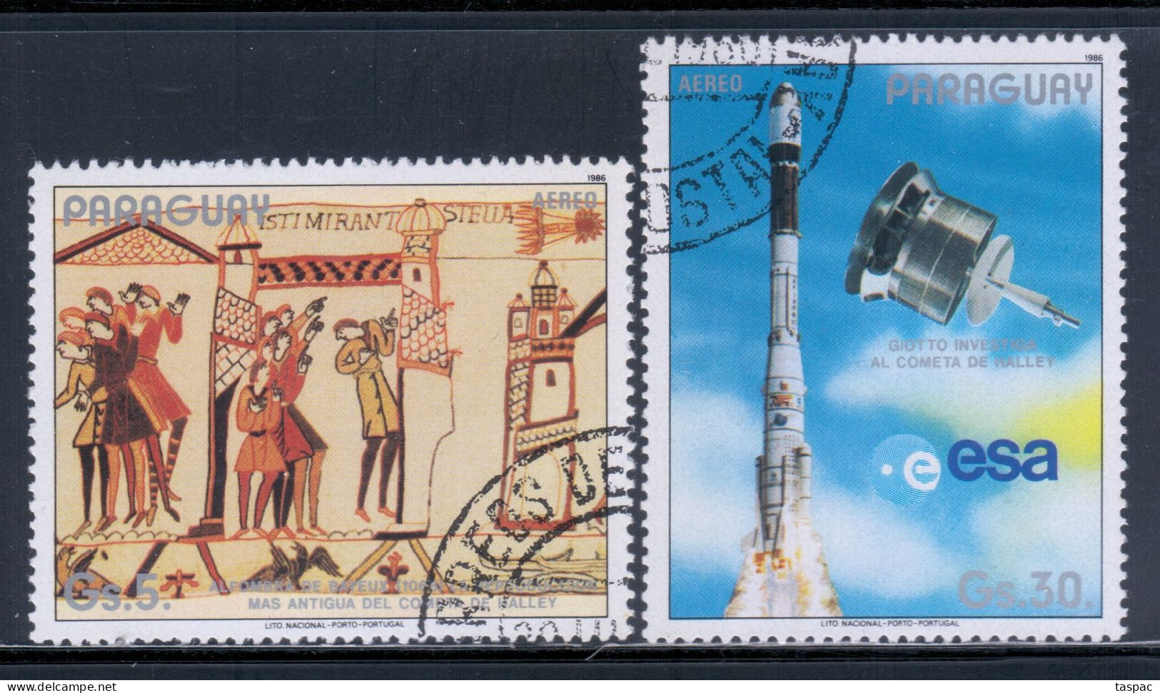 Paraguay 1986 Mi# 3973, 3975 Used - Short Set - Halley's Comet / Space - Südamerika