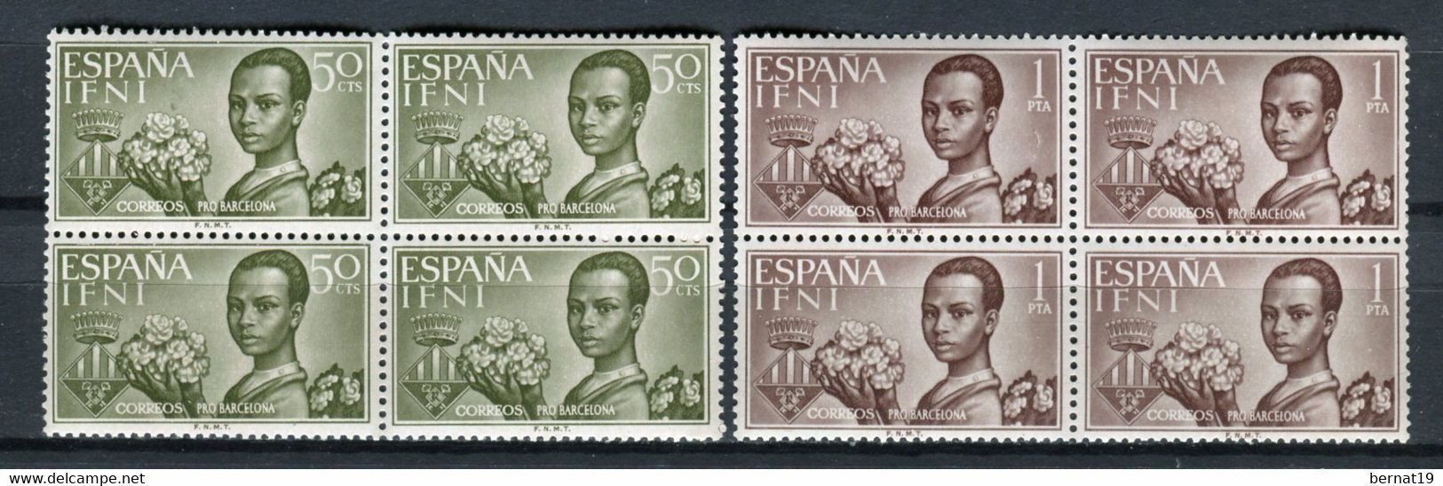 Ifni 1963. Edifil 198-99 X 4 ** MNH. - Ifni