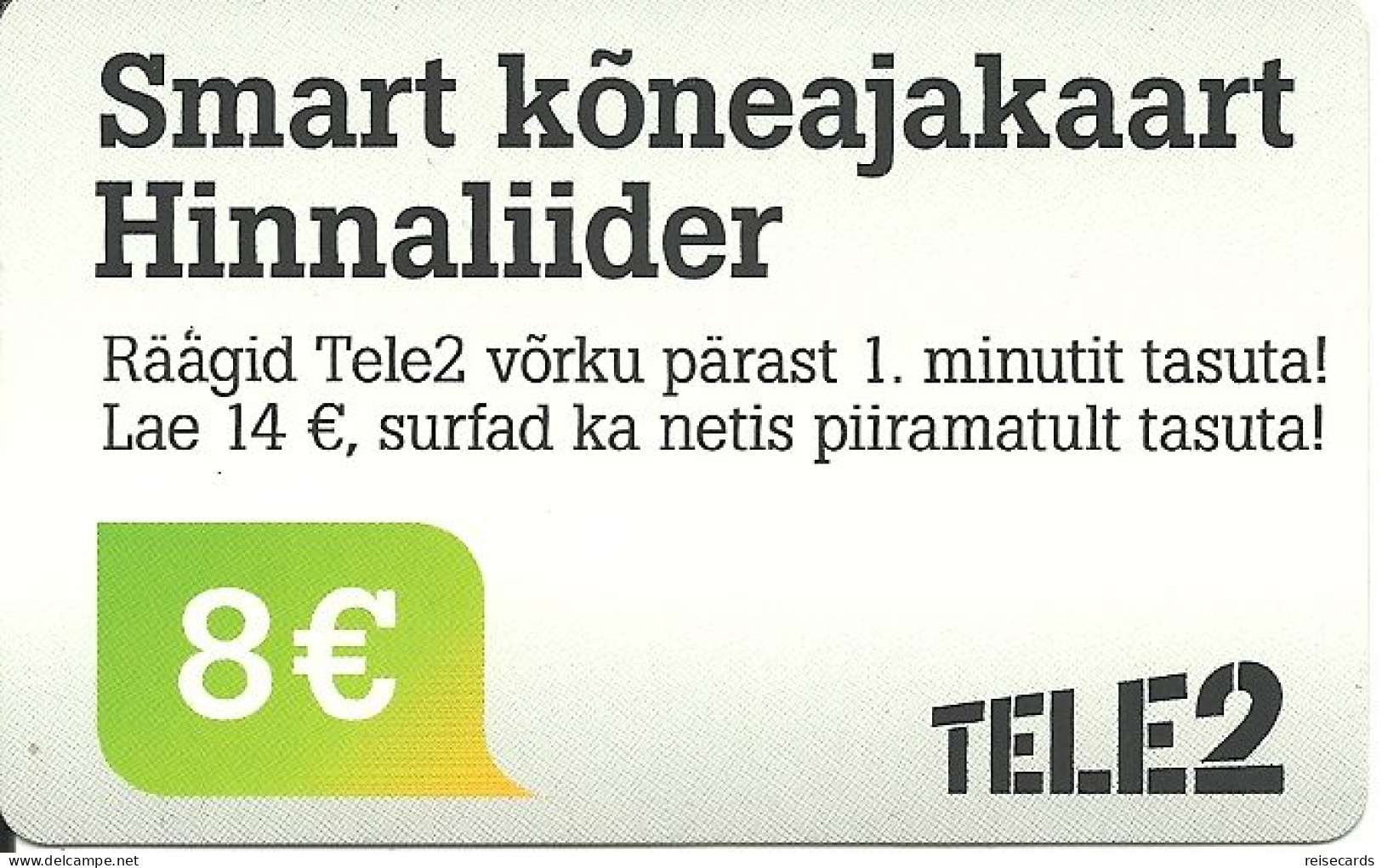 Estonia: Prepaid Tele2 Smart - Estland