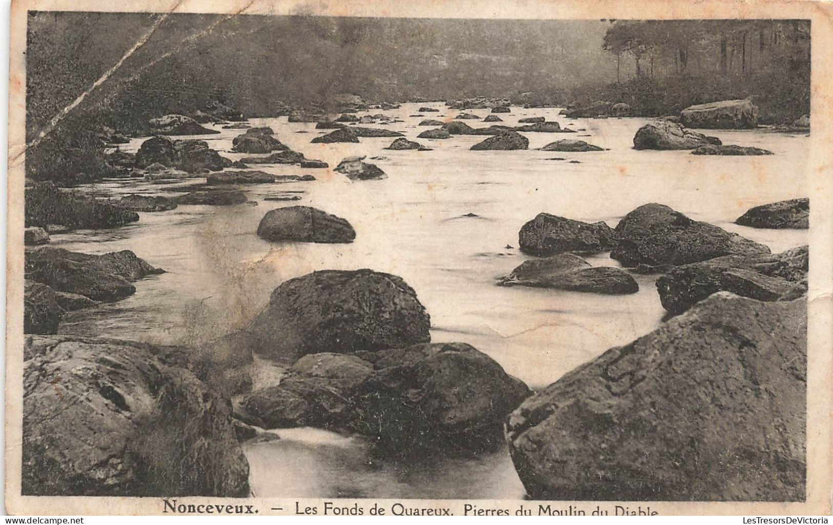 BELGIQUE - Nonceveux - Vue Sur Les Fonds De Quareny - Pierres Du Mouliin Du Diable - Carte Postale Ancienne - Aywaille