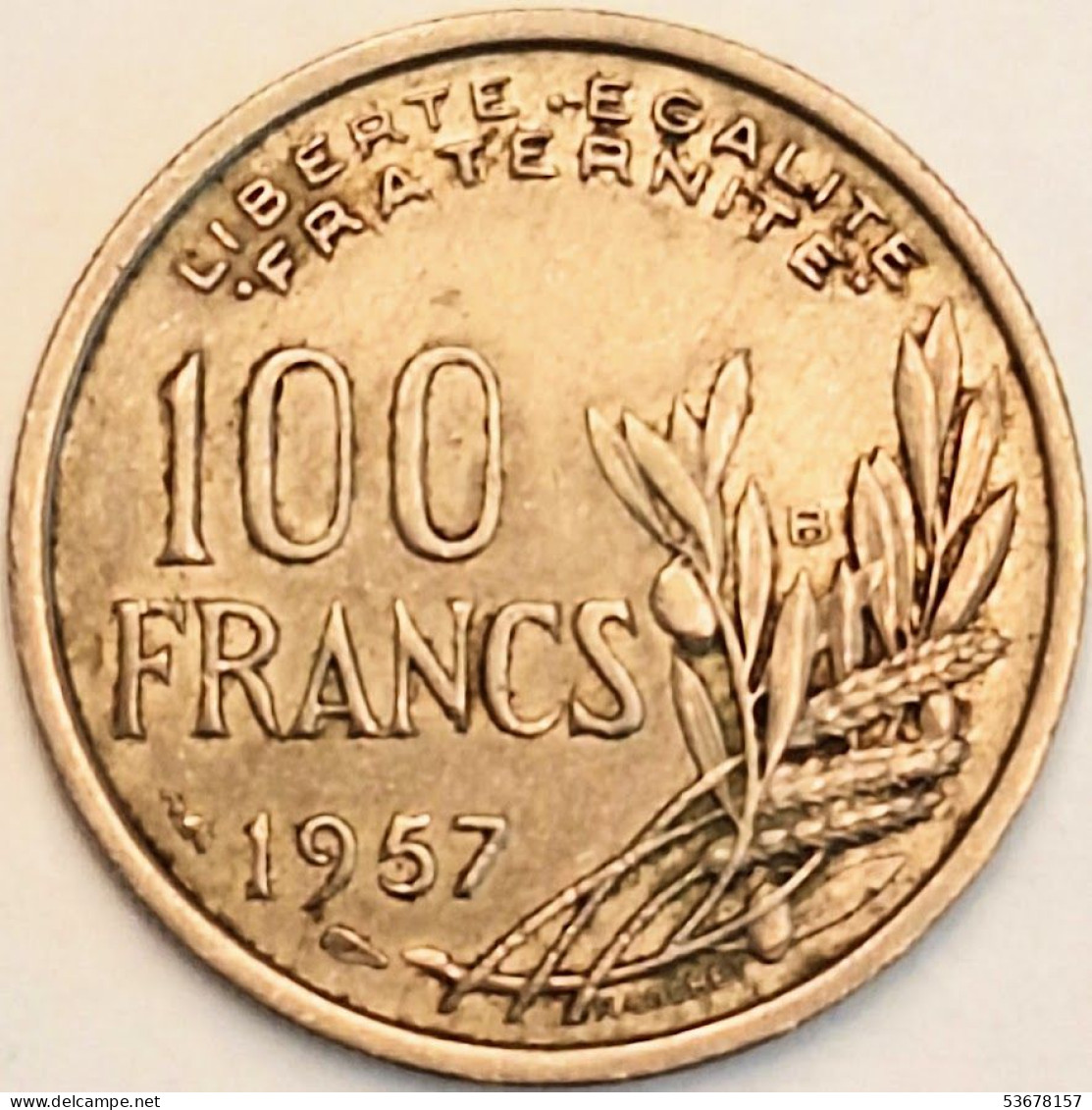France - 100 Francs 1957 B, KM# 919.2 (#4170) - 100 Francs