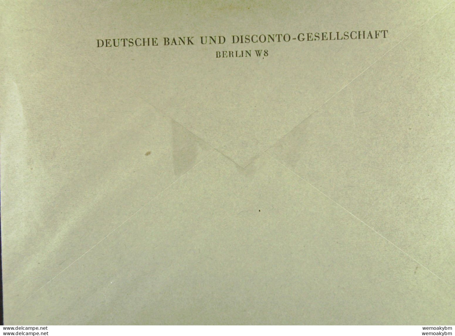 DR: Brief Mit AFS Deutsches Reich =015= BERLIN W 8 V. 13.11.31 "Sparkonten Eröffnet Die Deutsche Bank Und Disconto-Ges." - Maschinenstempel (EMA)