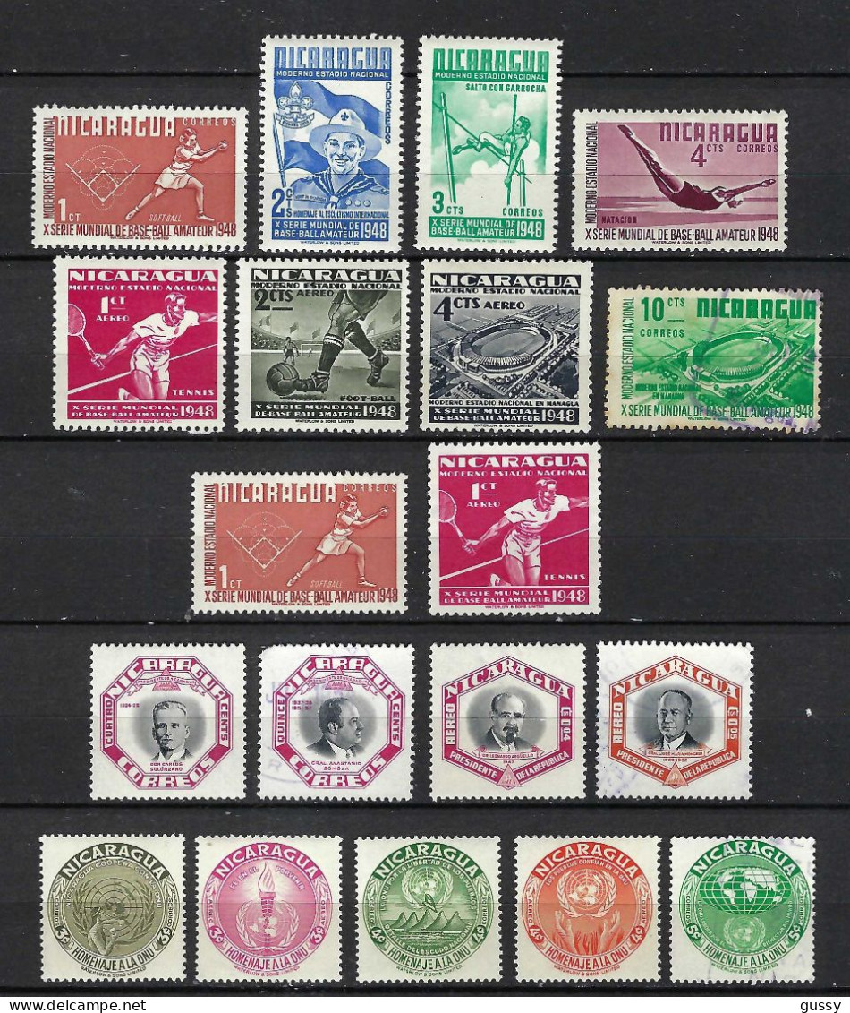 NICARAGUA P.A. Ca.1949-55: Lot De Neufs Et Obl. - Nicaragua