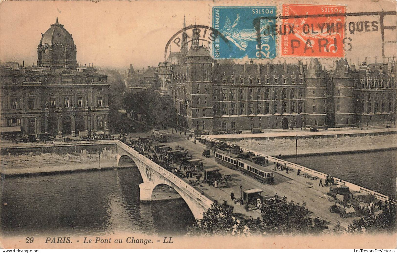 FRANCE - Paris - Le Pont Au Change - Animé - Carte Postale Ancienne - Otros Monumentos