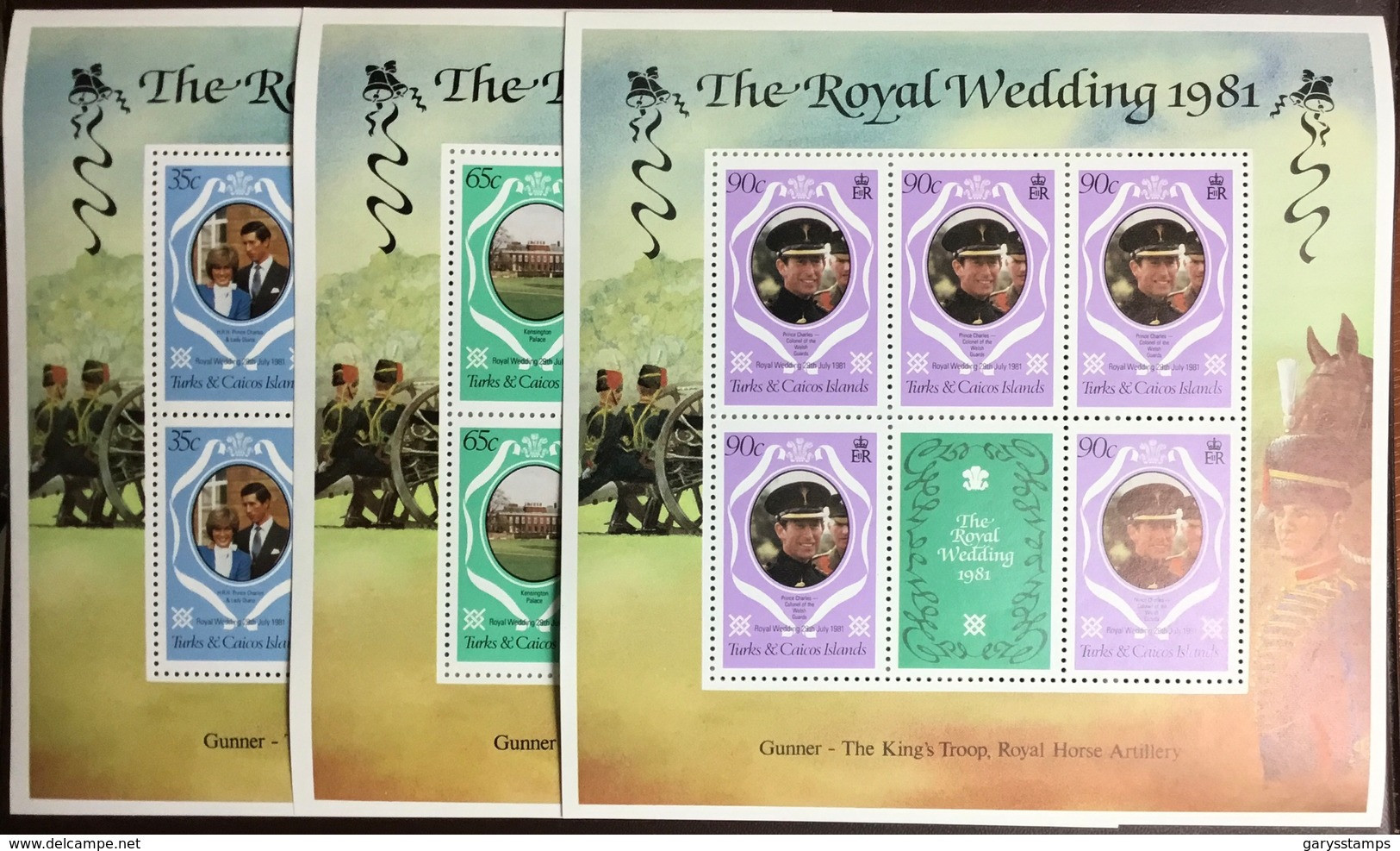 Turks & Caicos 1981 Royal Wedding Sheetlet Set MNH - Turks E Caicos