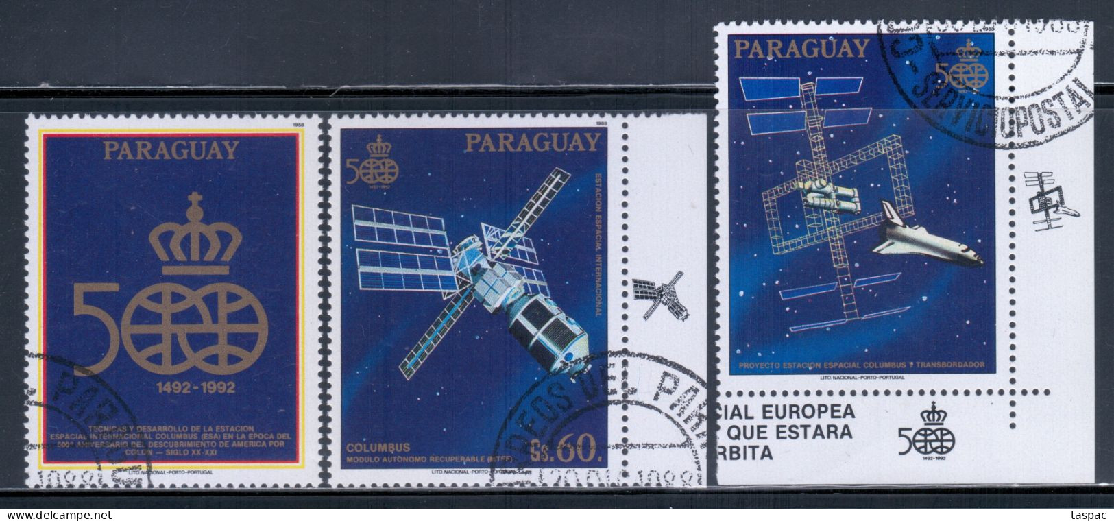 Paraguay 1989 Mi# 4281 Used - Columbus Space Station - Amérique Du Sud