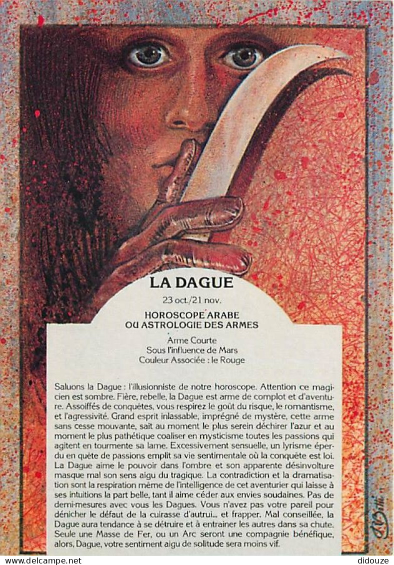 Astrologie - Horoscope Arabe - La Dague - Illustration René Botti - CPM - Carte Neuve - Voir Scans Recto-Verso - Astrologie