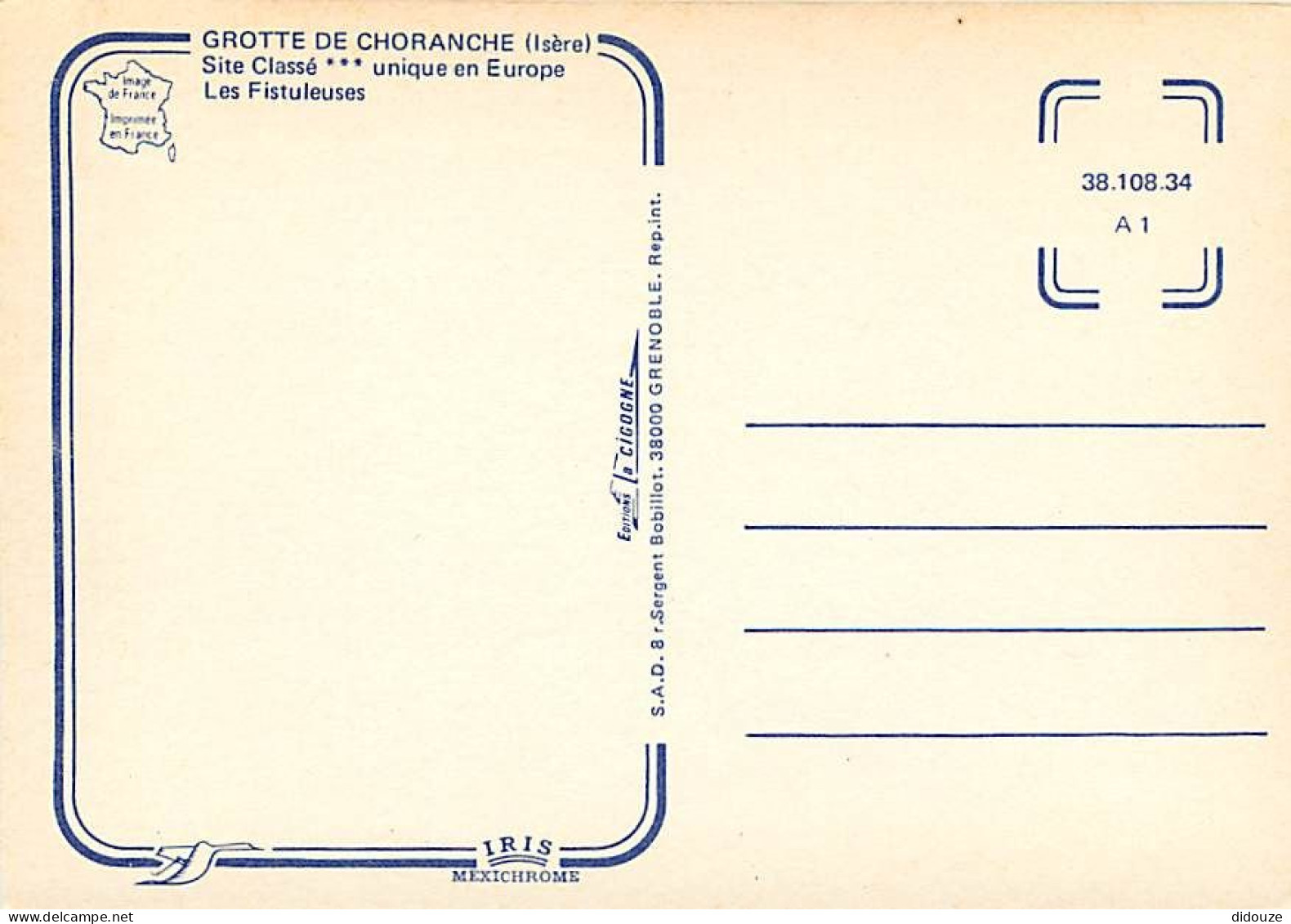 38 - Pont En Royans - Grottes De Choranche - Les Fistuleuses - Spéléologie - Curiosité Géologique - Carte Neuve - CPM -  - Pont-en-Royans