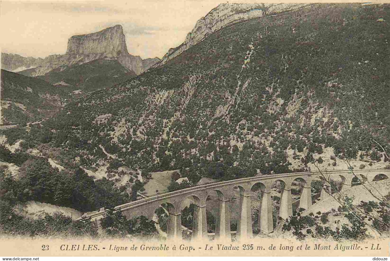 38 - Clelles - Ligne De Grenoble à Gap - Le Viaduc 235 M De Long Et Le Mont Aiguille - CPA - Voir Scans Recto-Verso - Clelles