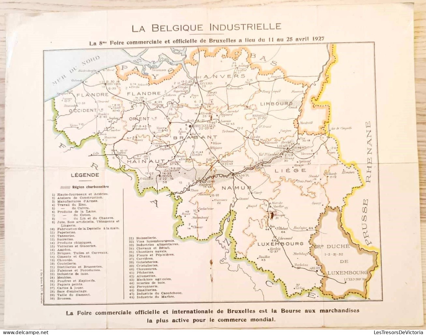 La Belgique Industrielle - La 8ème Foire Commerciale Et Officielle De Bruxelles - 1927 - Carte - Landkarten