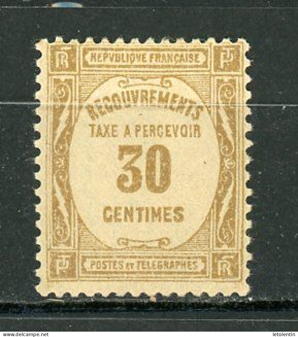 FRANCE - TAXE  - N° Yvert 57 * - 1859-1959 Mint/hinged