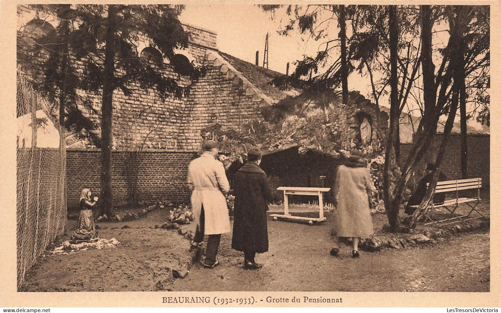 BELGIQUE - Beauraing - Grotte Du Pensionnat - Animé - Carte Postale Ancienne - Beauraing