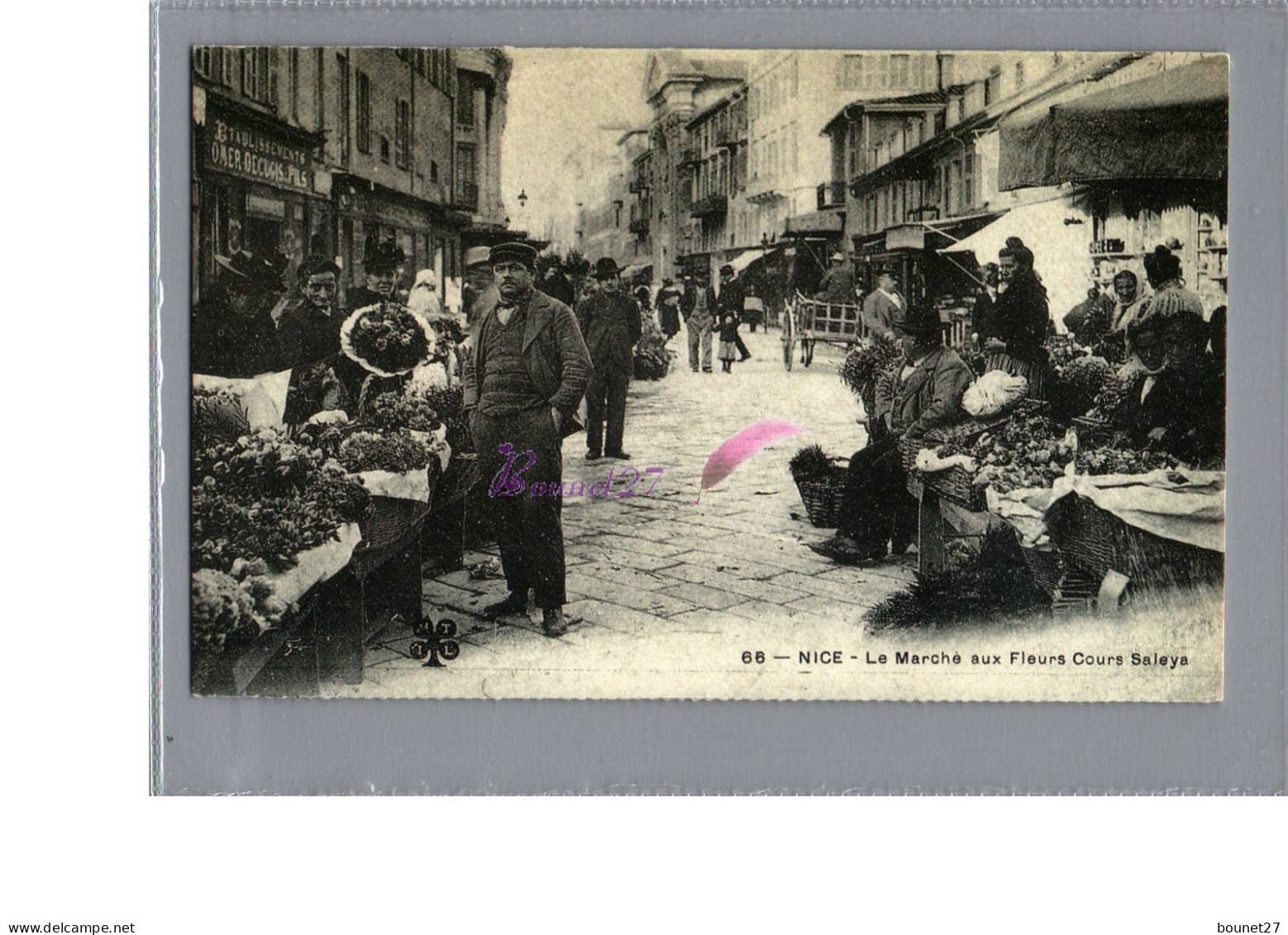 CPM - NICE 06 - Le Marché Aux Fleurs Cours Saleya Animé Carte D'autrefois Reproduction - Markten, Feesten