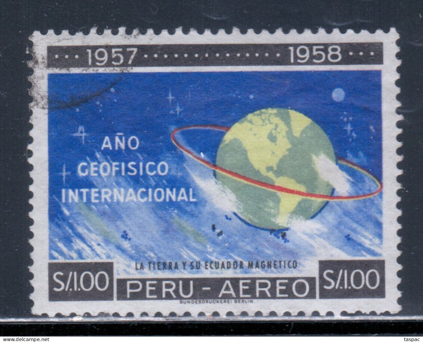 Peru 1961 Mi# 599 Used - International Geophysical Year / Space - América Del Sur