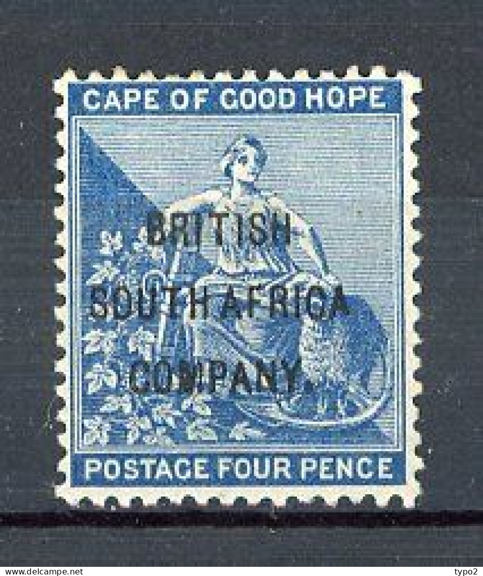 BRITISH SOUTH AFRICA  Yv. N° 46 SG N° 62 Fil Anchor  * 4p Bleu Surchargé  Cote  20 Euro BE  2 Scans - Andere & Zonder Classificatie