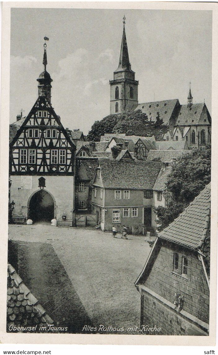 AK Oberursel/Taunus, Altes Rathaus Mit Kirche Um 1930 - Oberursel