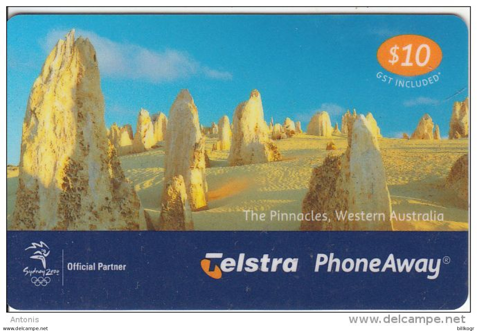 AUSTRALIA - Australian Icons/The Pinnacles(00010067PA), Telstra Prepaid Card $10, Exp.date 12/02, Used - Australia