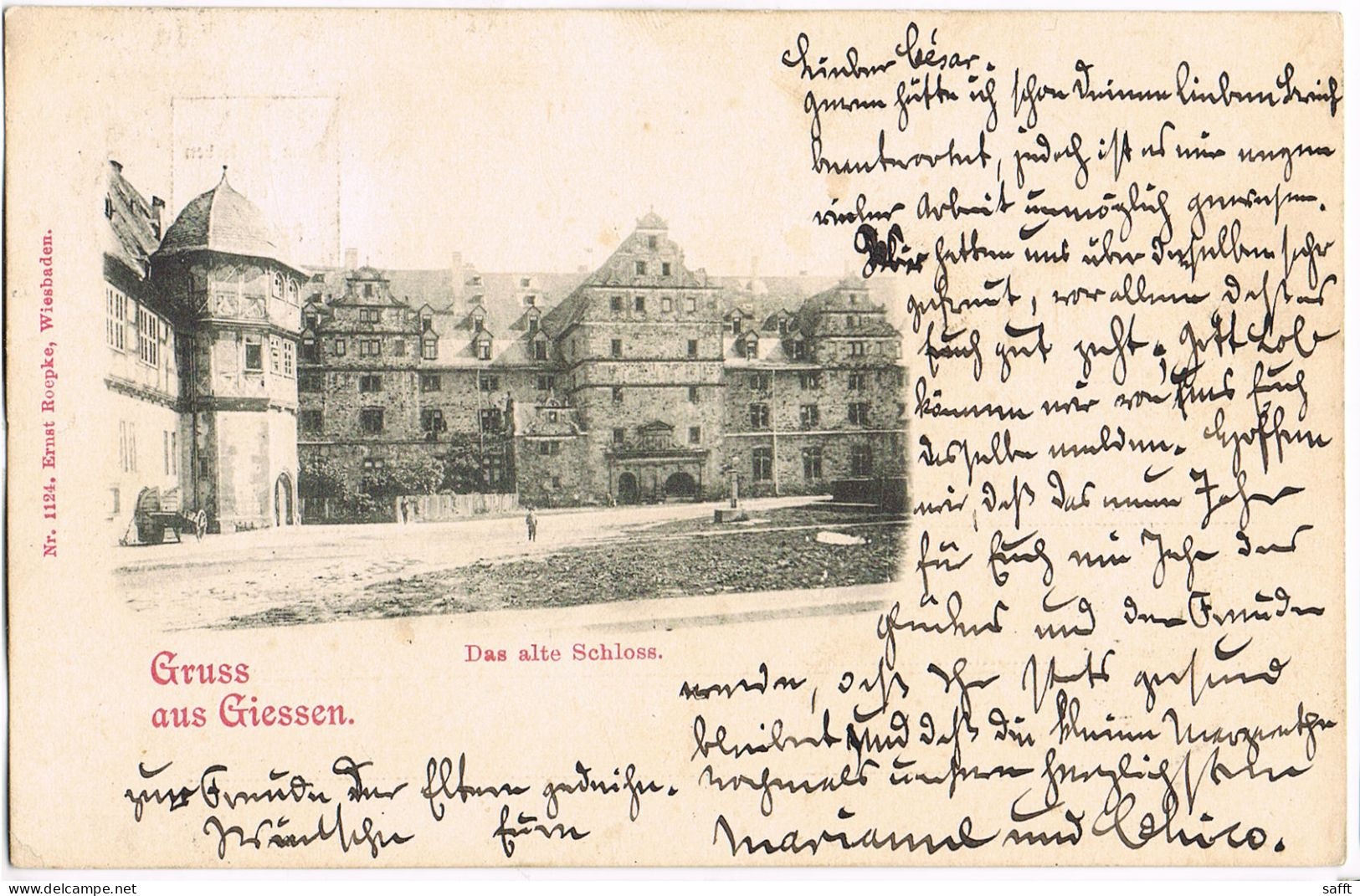 AK Gruß Aus Gießen, Das Alte Schloss 1899 - Giessen