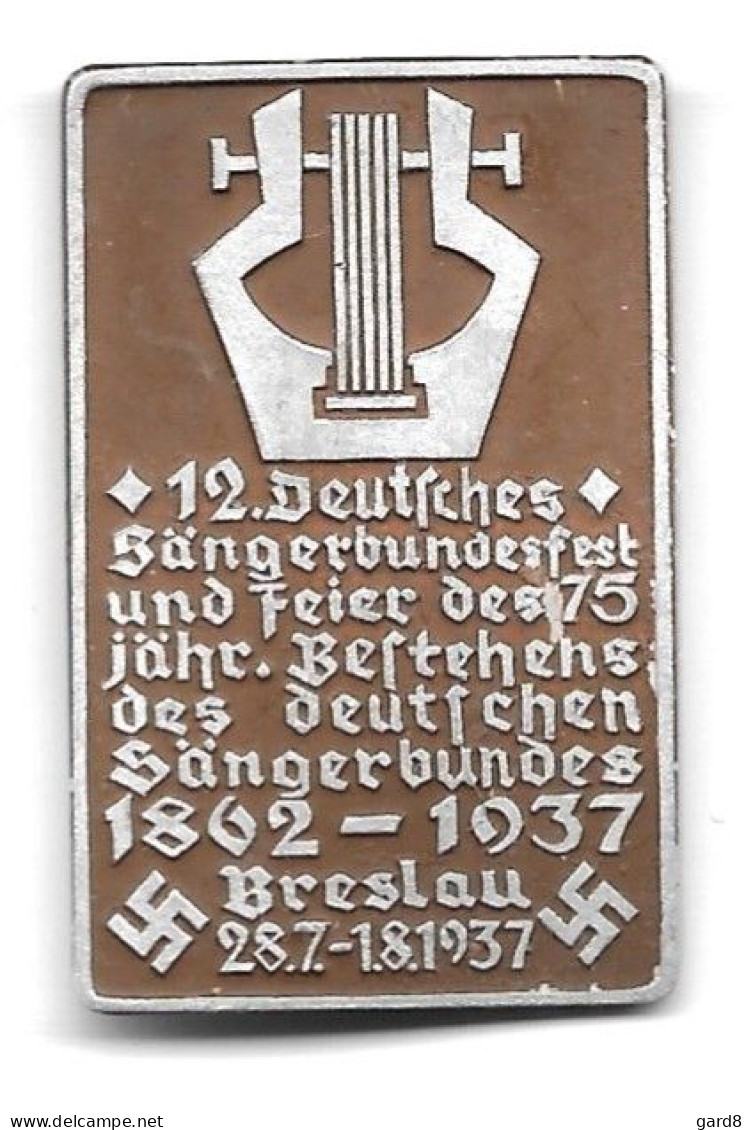 Epinglette En Alu " Breslau 1862 -1937"  - Fabriquant : Paulmann & Crone  Lüdenscheid   - époque Du NSDAP - 1939-45
