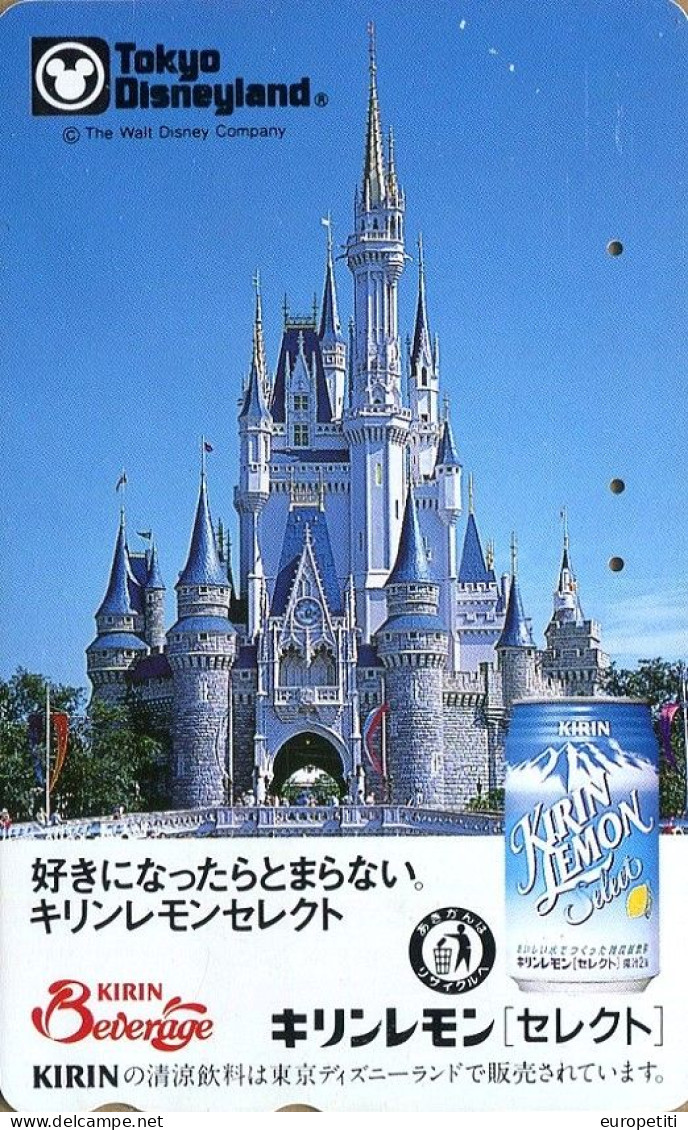 Télécarte Du Japon Disney.  Japan Phonecard Disney.  "Le Château".   (Occasion - Used). - Disney