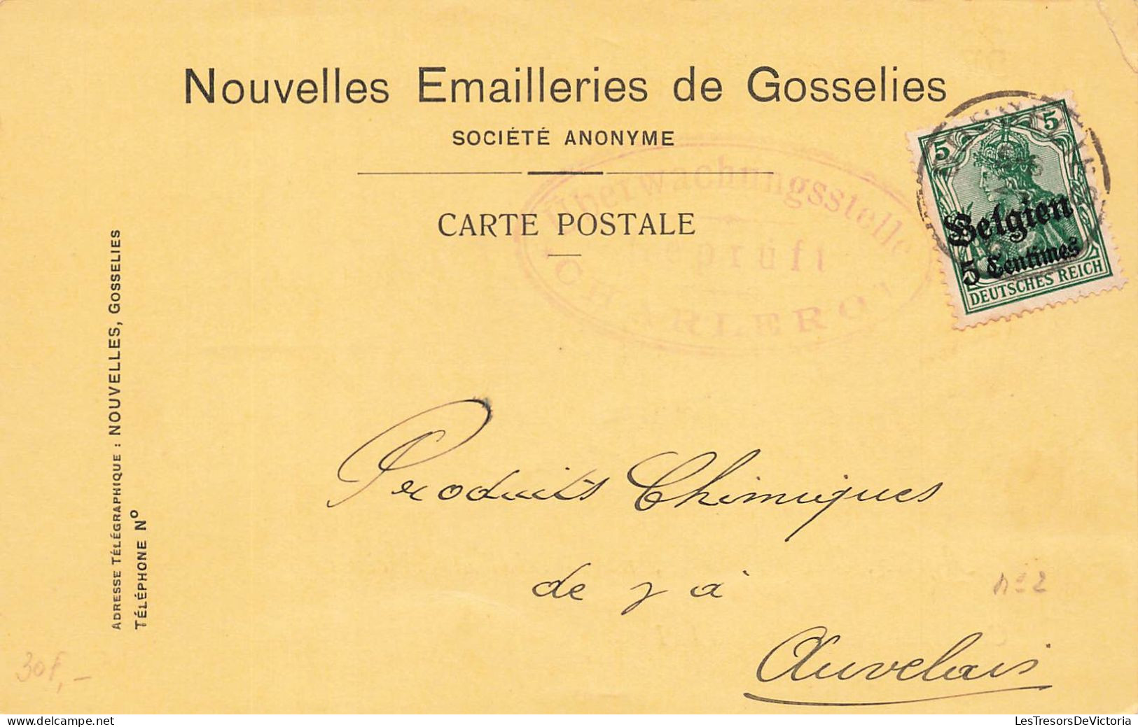BELGIQUE - Nouvelles Emailleries De Gosselies - Carte Postale Ancienne - Andere & Zonder Classificatie