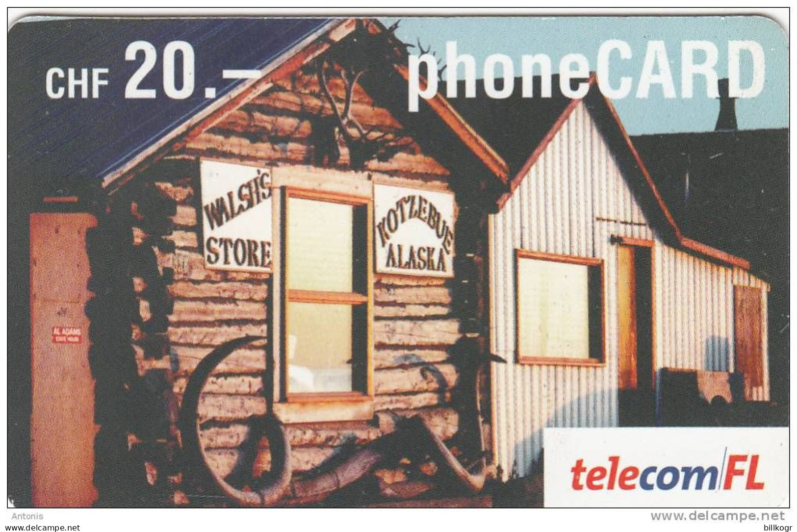 LIECHTENSTEIN - Walsh"s Store/Kotzebue-Alaska, Telecom FL Prepaid Card CHF 20, Exp.date 12/04, Used - Liechtenstein