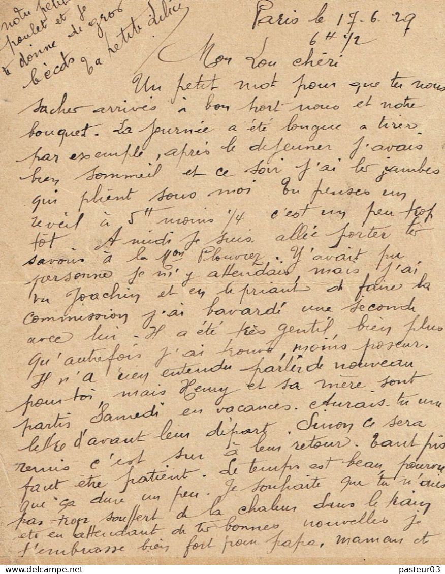 Tarifs Postaux France Du 09-08-1926 (15) Pasteur N° 174 30 C. Comme Taxe Poste Restante  Sur CL Semeuse Lignée 50 C. LSI - 1922-26 Pasteur