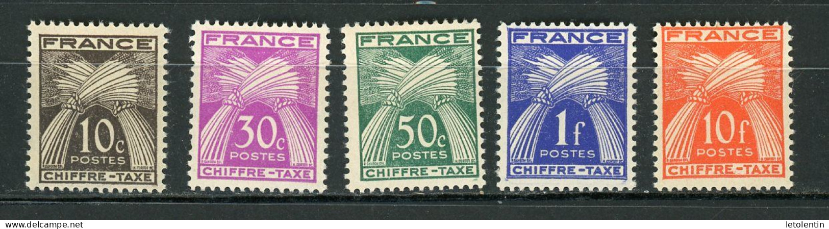 FRANCE - TAXE  - N° Yvert 67+68+69+70+75** - 1859-1959 Mint/hinged