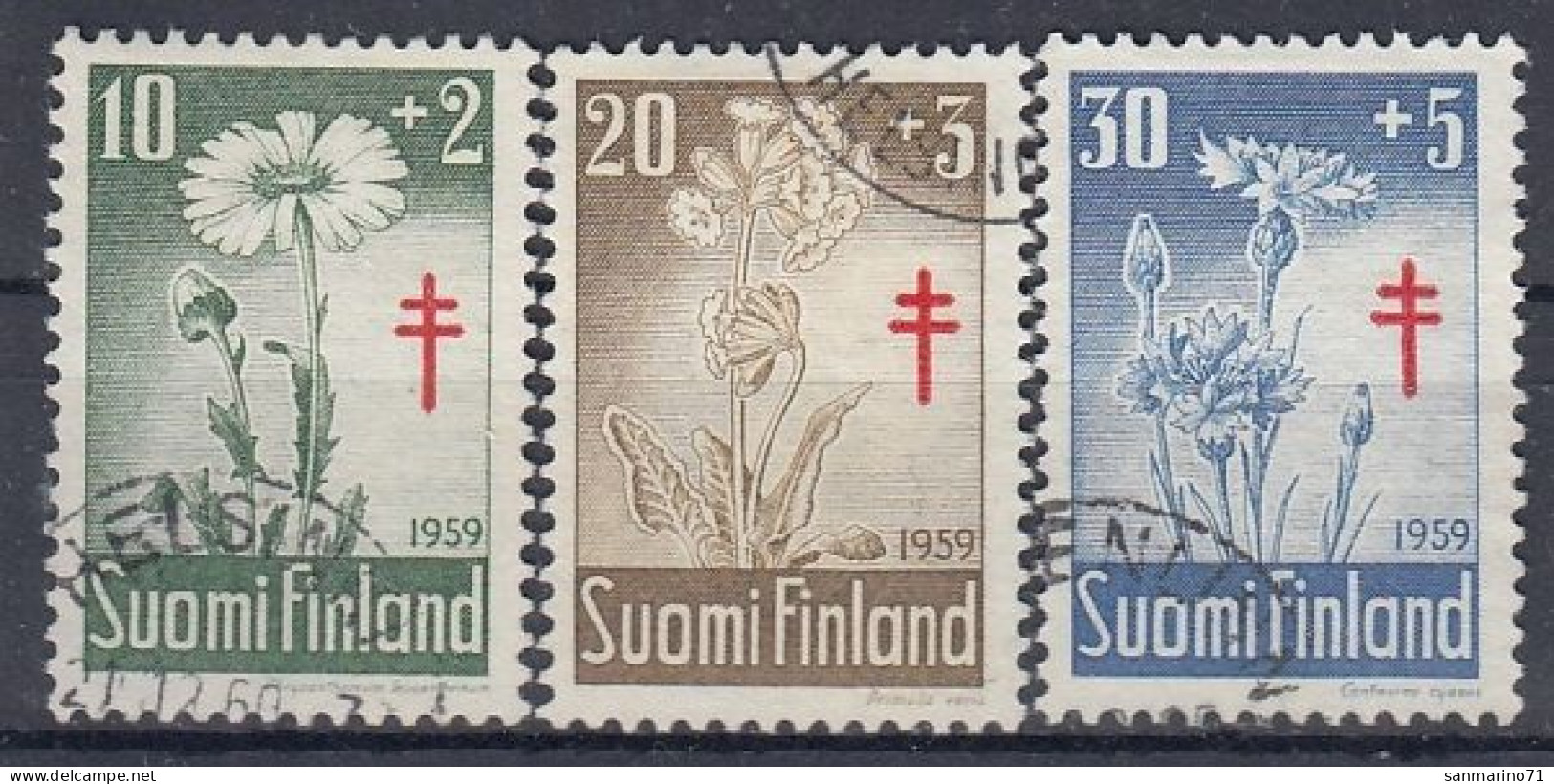 FINLAND 509-511,used,falc Hinged - Usati