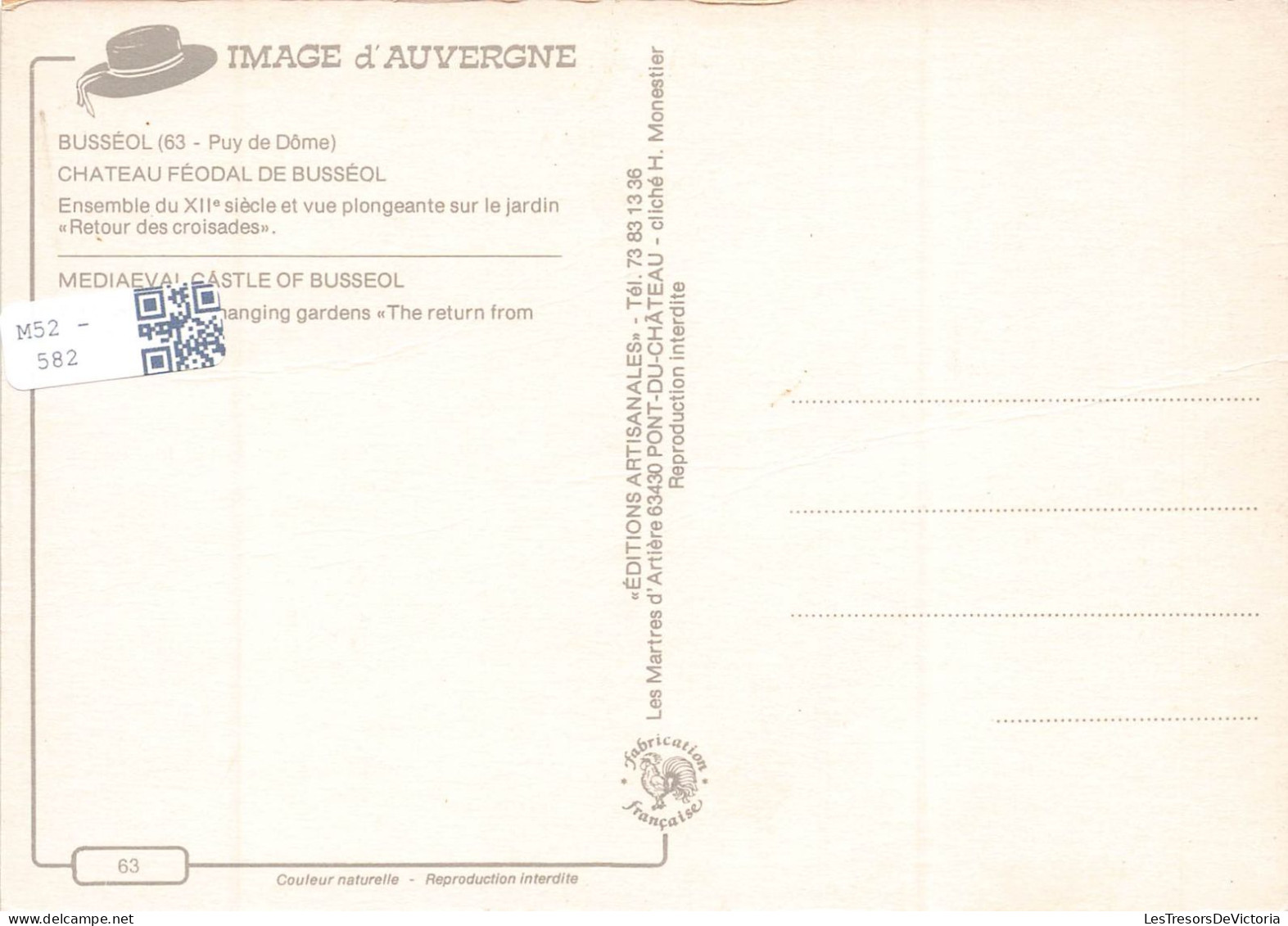 FRANCE - Busséol - Château Féodal De Busséol - Carte Postale - Autres & Non Classés