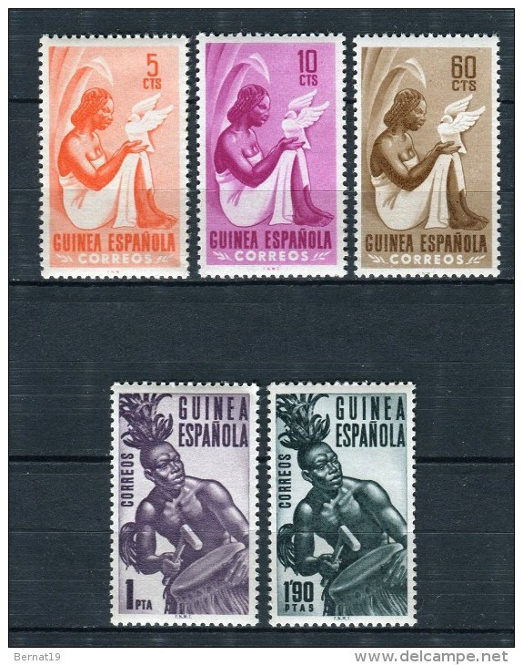 Guinea Española 1953. Edifil 325-29 ** MNH. - Spaans-Guinea