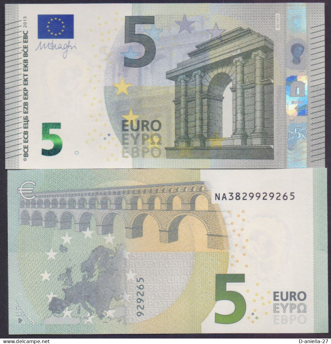 Österreich, 5 €uro NA / N014-H3, "M. Draghi", Perfekt Unc. - 5 Euro