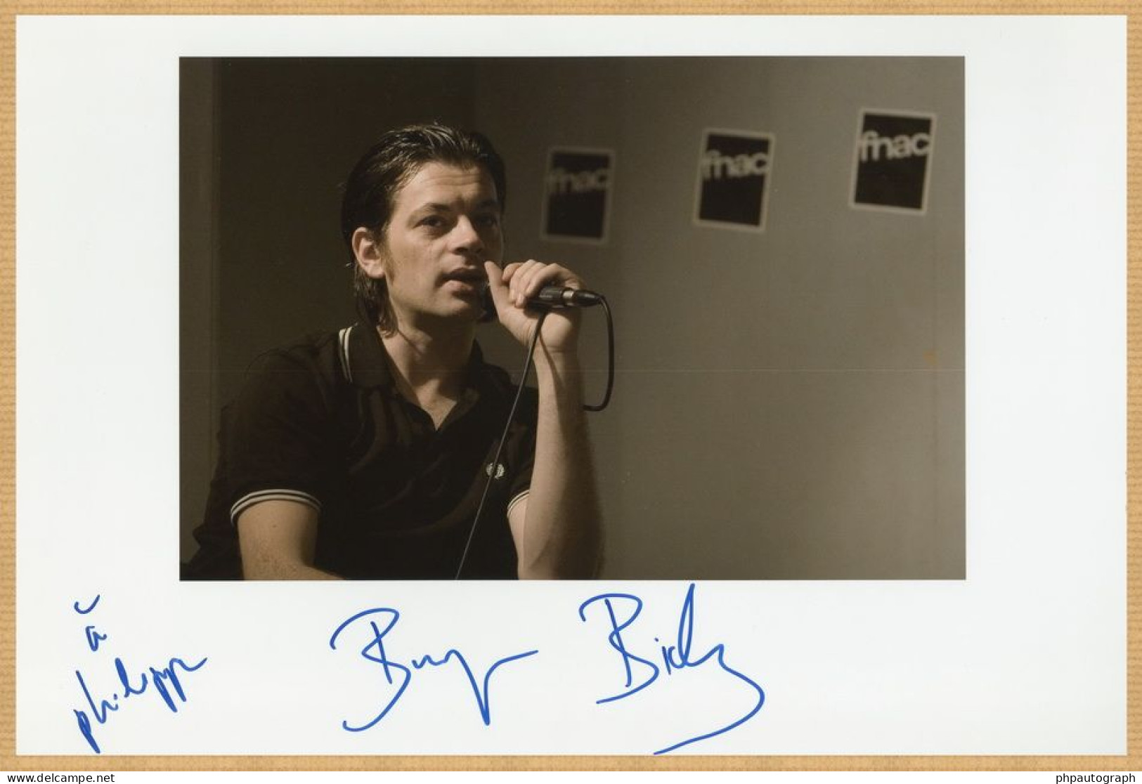 Benjamin Biolay - Belle Grande Photo Dédicacée En Personne - Spa 2008 - Sänger Und Musiker