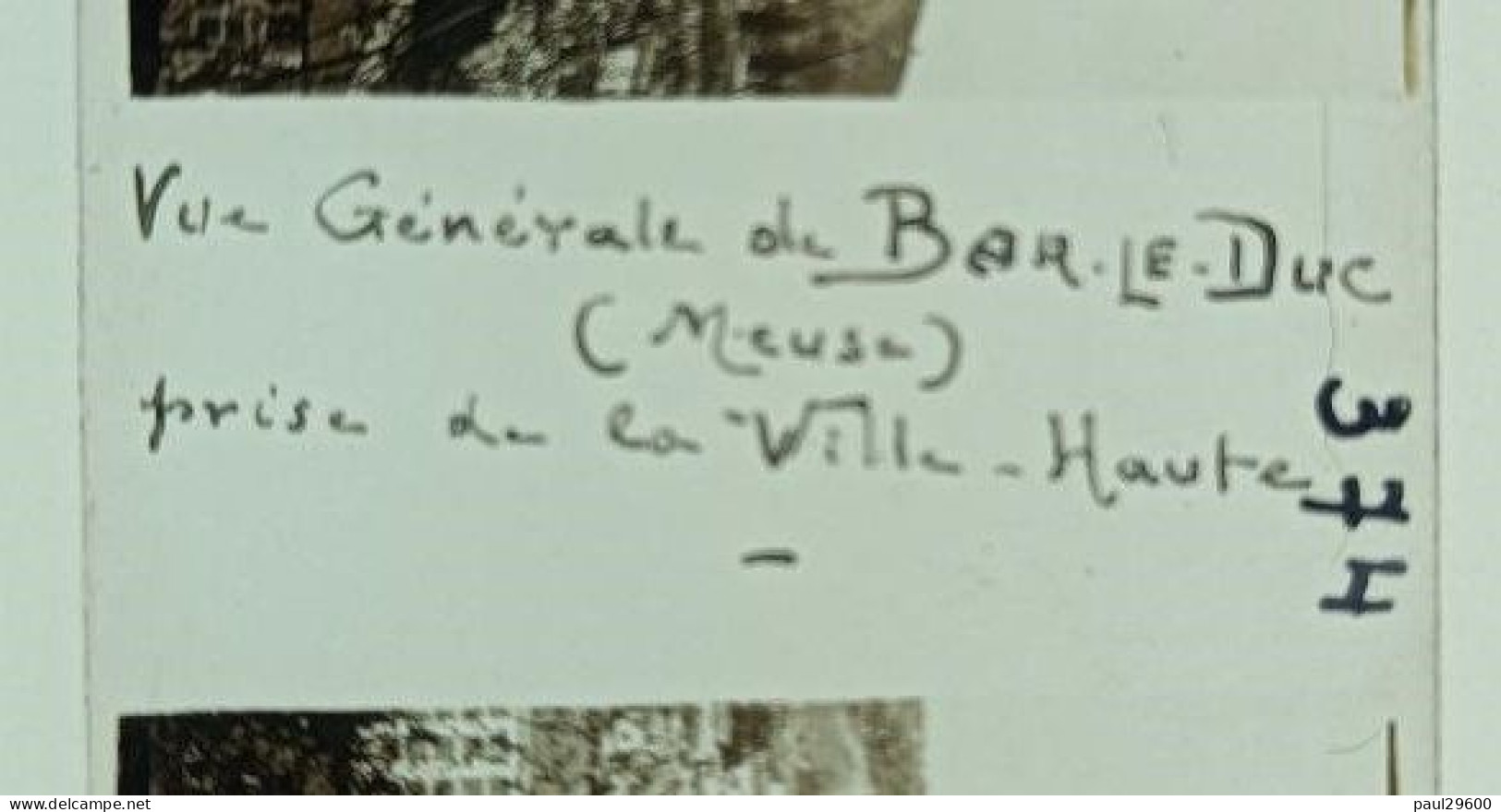 Photo Sur Plaque De Verre, Guerre 14/18, Meuse, Vue Générale De Bar Le Duc, Prise De La Ville Haute. - Diapositivas De Vidrio