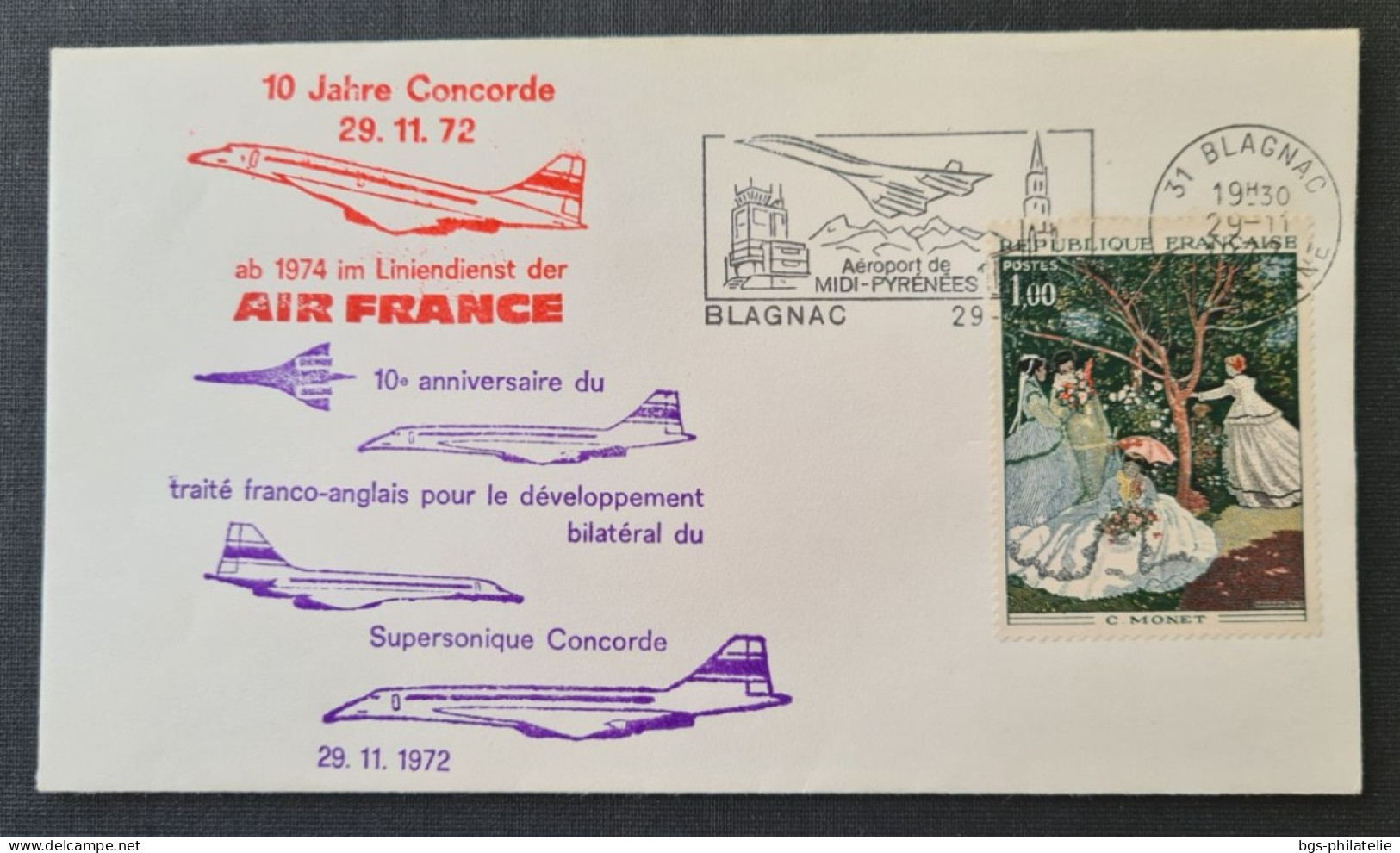 Concorde,  10ème Anniversaire Du Traité Franco- Anglais Pour Le Développement Bilatéral Du Supersonique Concorde.Le 29/1 - Concorde