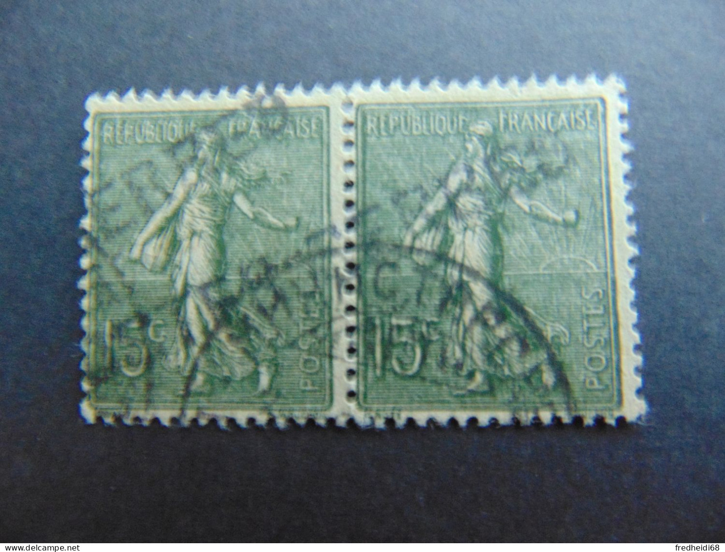 Magnifique Et Rare Paire Du N°. 6 Des Postes Serbes à Corfou Oblitéré Par Oblitération En Caractères Cyrilliques - War Stamps